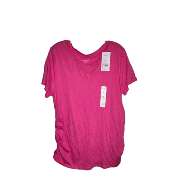 Isabel Pink Maternity V Neck Top - Picture 1 of 3